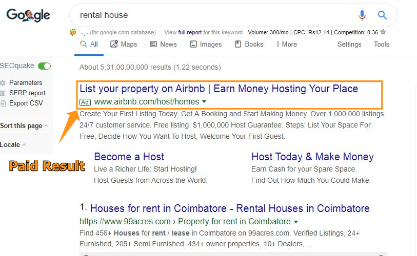 These ads are purely based on paid tools like PPC (Paper per Click) as the user willing to pay for a single visitor